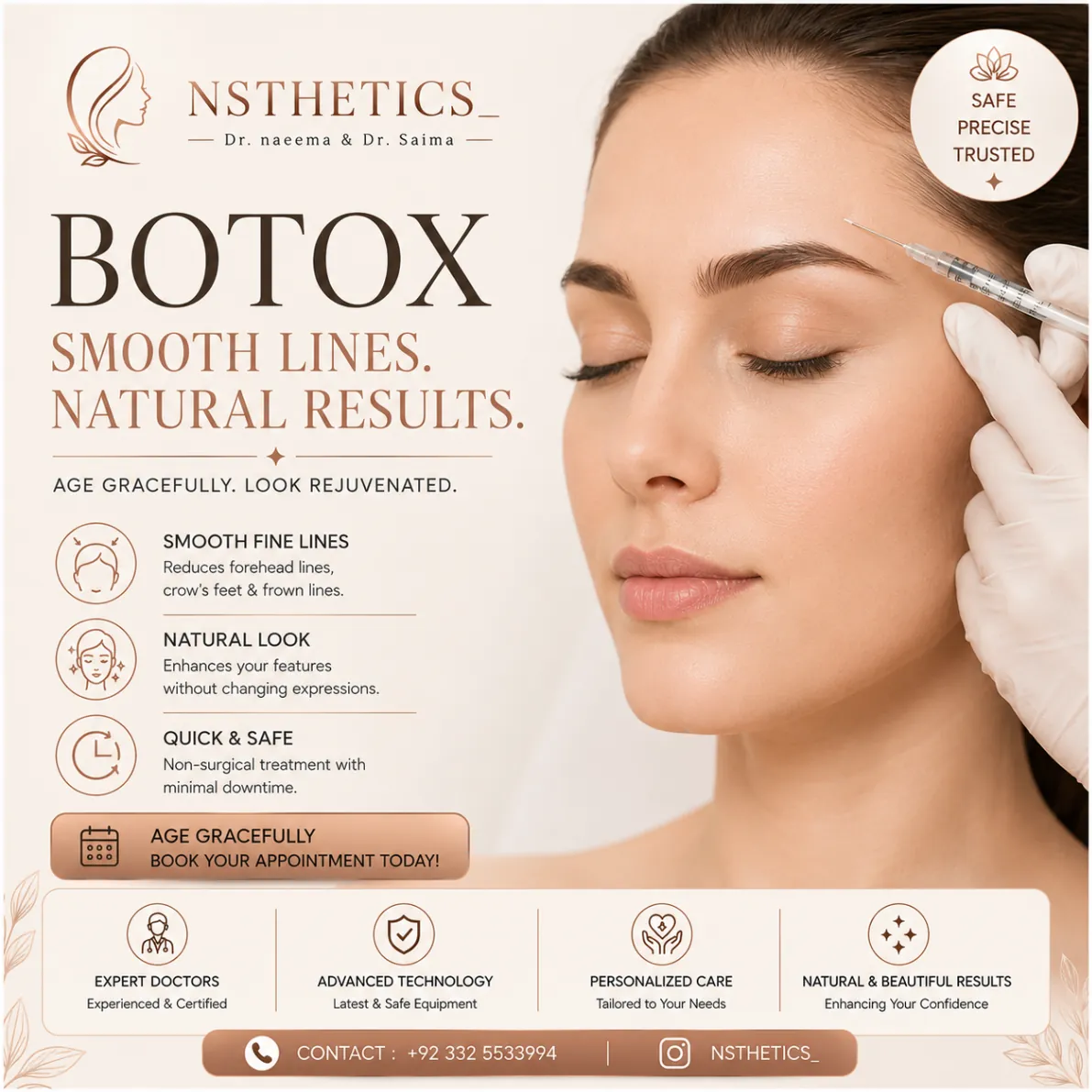 Botox treatment at Nsthetics aesthetic clinic Lahore