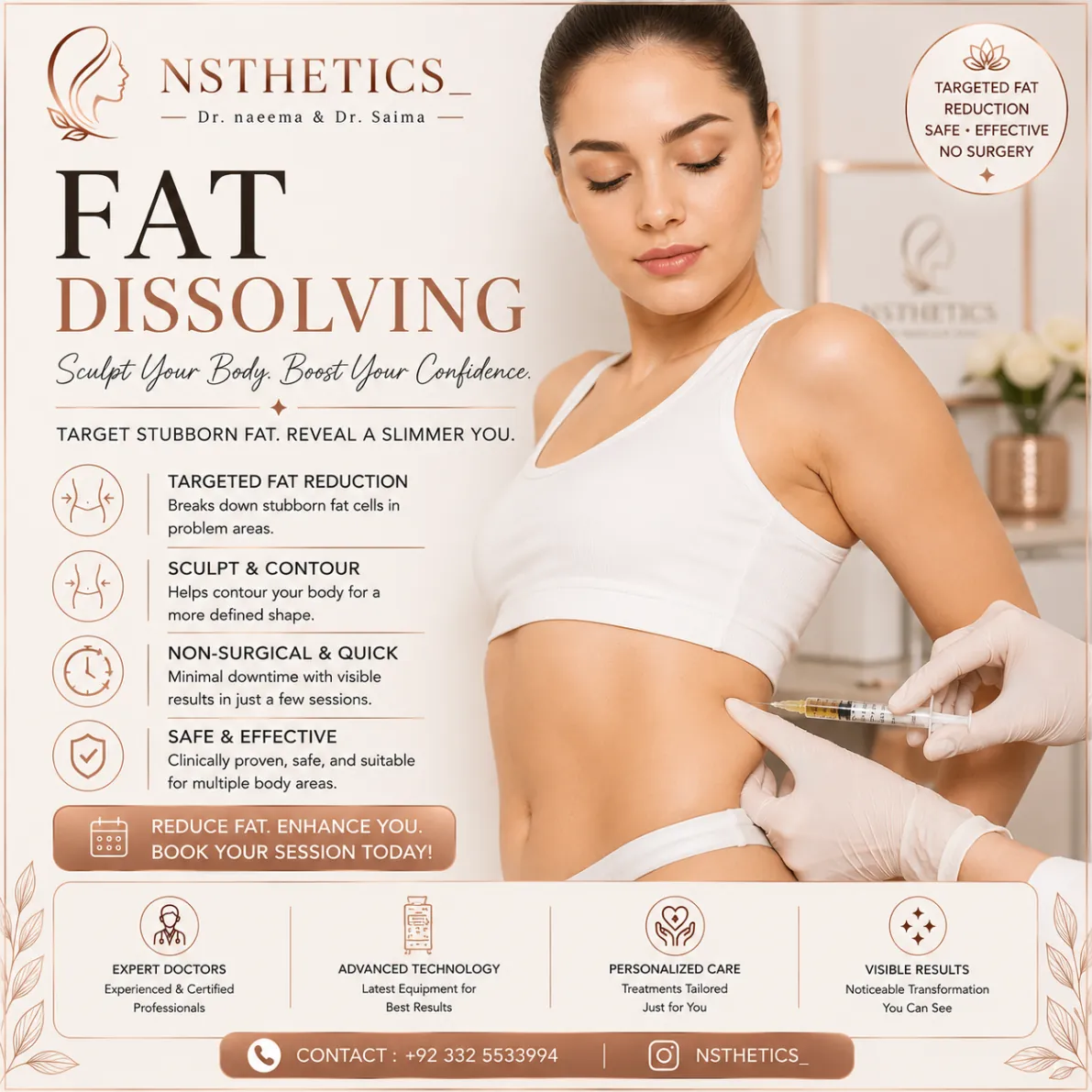 Fat Dissolving treatment at Nsthetics aesthetic clinic Lahore